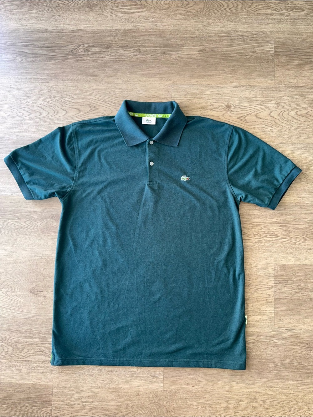 Lacoste Men’s Classic Fit L.12.12 Original Polo Green 100% Cotton Shirt Sz 6 XL
